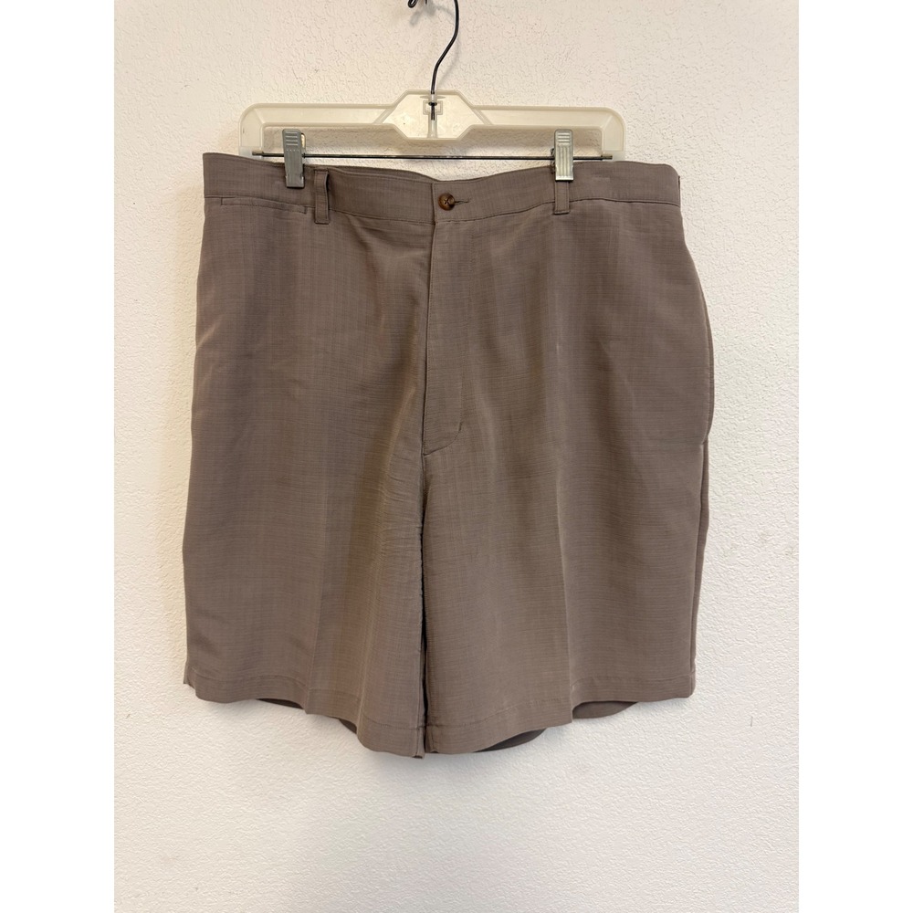 The Havanera Shirt Co Men's Size 36 Brown/Taupe Dress Shorts Rayon Blend